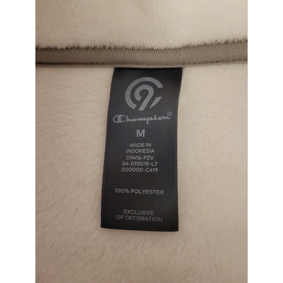 Champion Sweatshirt Women Medium White Fleece Soft Zip Activewear Athleisure - Picture 4 of 5